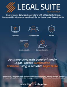 Legal Suite ad thumbnail as it appeared in Today's General Counsel, November 2023