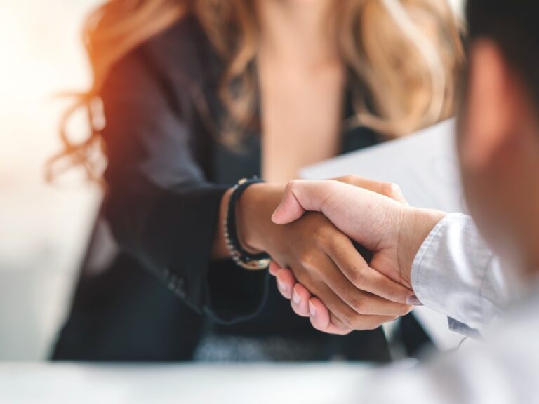 business handshake, hiring concept