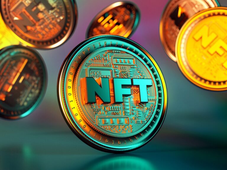 NFT, non-fungible token concept