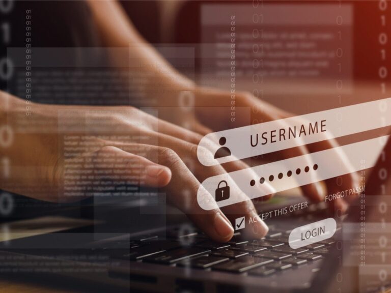 cybersecurity logging in with username and password