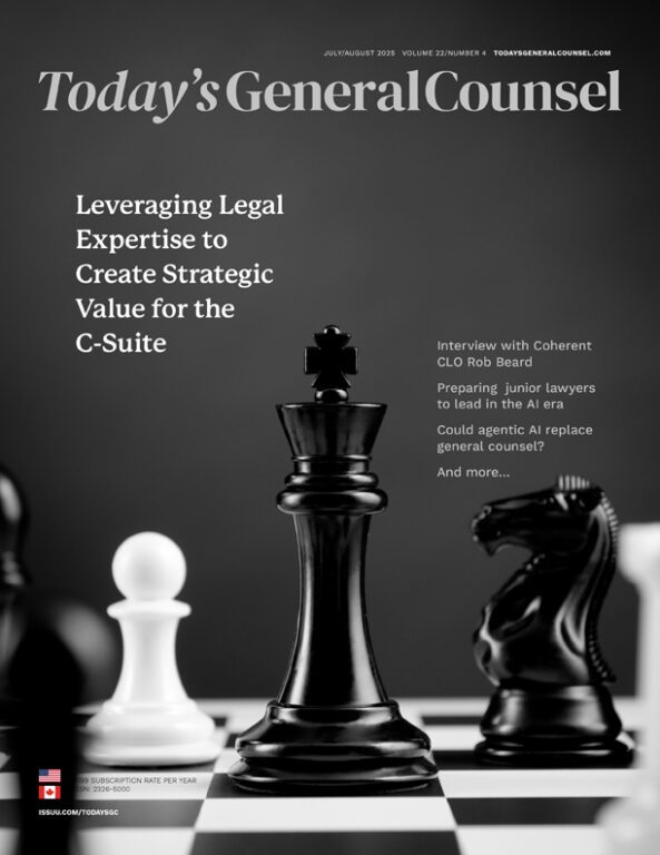 Today's General Counsel, July/August 2025 magazine cover