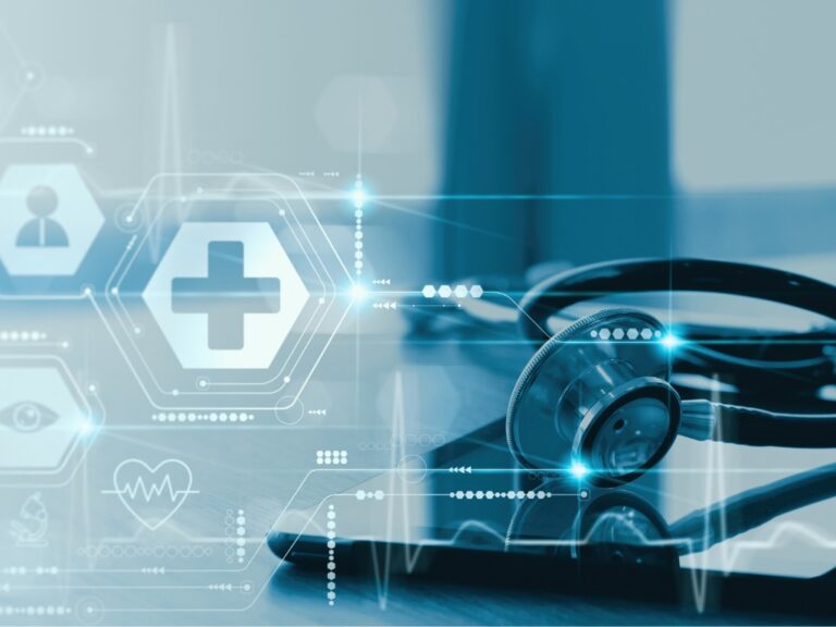 close-up-of-a-stethoscope-and-digital-tablet-with-virtual-electronic-medical-record-of AI and the Rising Tide of Healthcare Cyberattacks