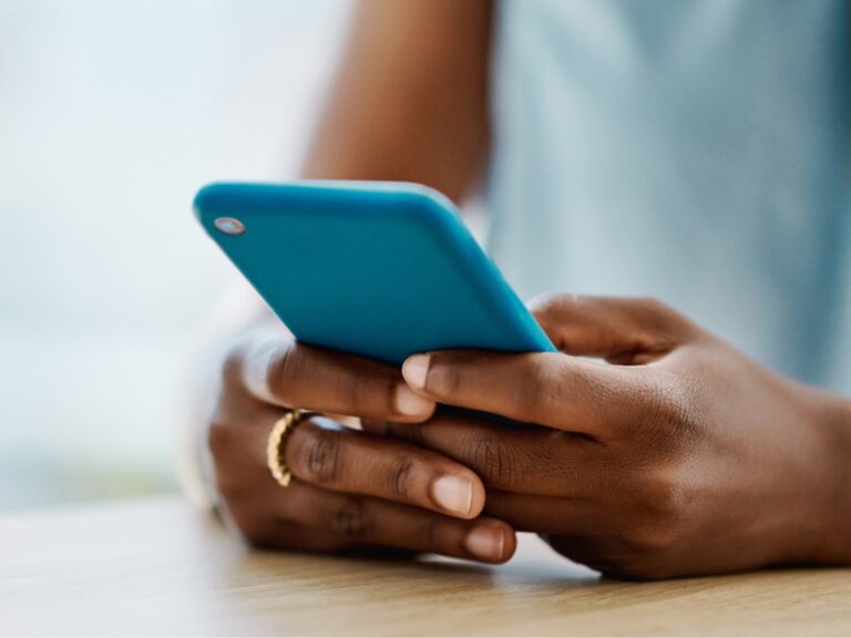 woman using mobile phone