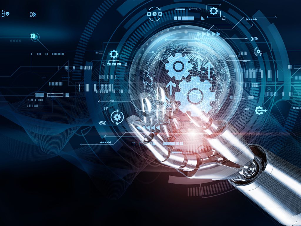 Legal AI Adoption Shifts the Operation Model, AI robot holding business operations concept