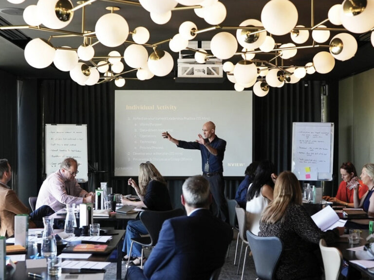 In-house legal events by legal leaders: David Lancelot of LawVu at the front presenting at Melbourne Retreat.